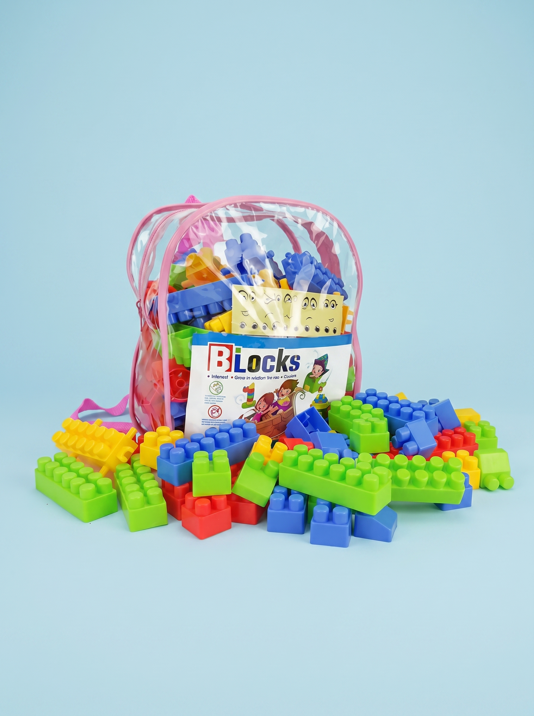 Lego Bloques de Construccion 130 pcs Mochila Rosa